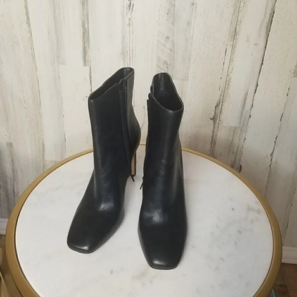 INC International Concepts Women's Viana Dress Booties Black Leather 10M - Picture 5 of 6